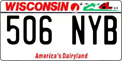 WI license plate 506NYB