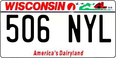 WI license plate 506NYL