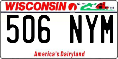 WI license plate 506NYM