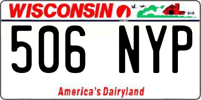 WI license plate 506NYP