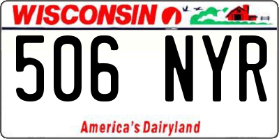 WI license plate 506NYR