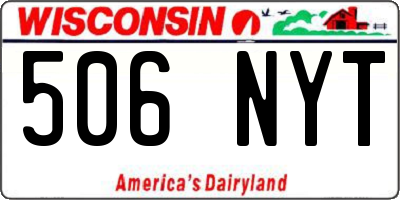 WI license plate 506NYT