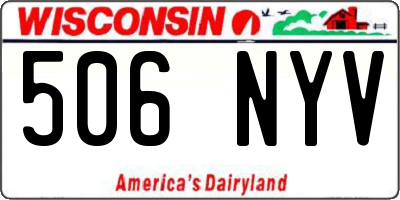 WI license plate 506NYV