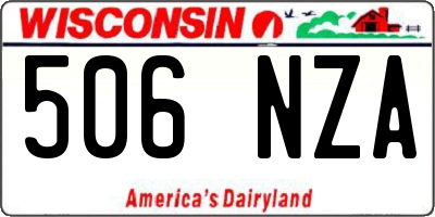 WI license plate 506NZA