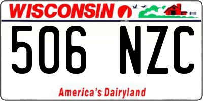 WI license plate 506NZC
