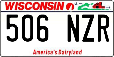 WI license plate 506NZR