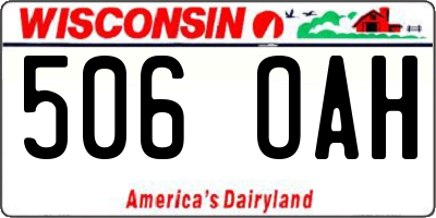 WI license plate 506OAH