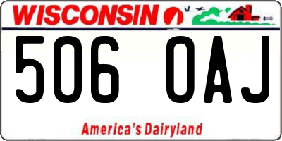 WI license plate 506OAJ