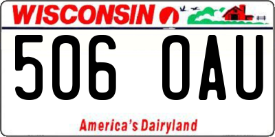 WI license plate 506OAU