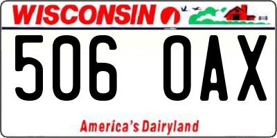 WI license plate 506OAX