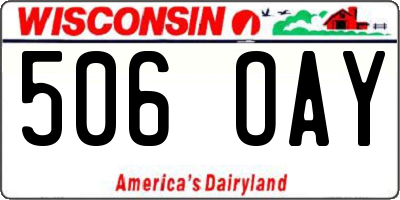 WI license plate 506OAY