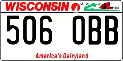 WI license plate 506OBB