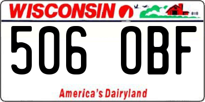 WI license plate 506OBF