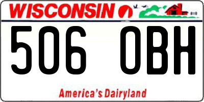 WI license plate 506OBH