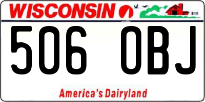 WI license plate 506OBJ
