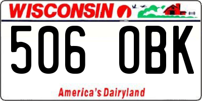 WI license plate 506OBK