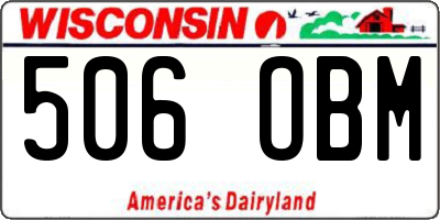WI license plate 506OBM