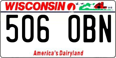 WI license plate 506OBN