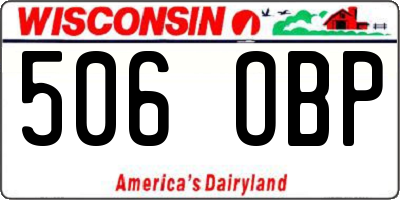 WI license plate 506OBP