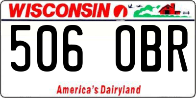 WI license plate 506OBR