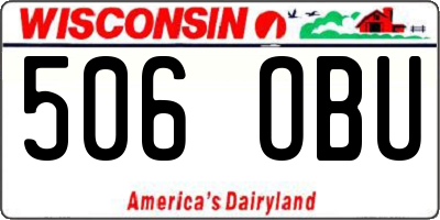WI license plate 506OBU
