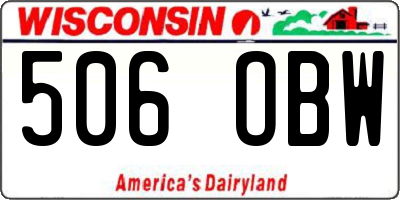 WI license plate 506OBW