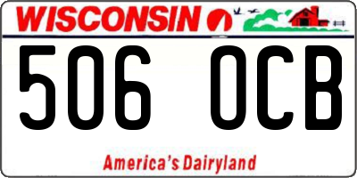 WI license plate 506OCB