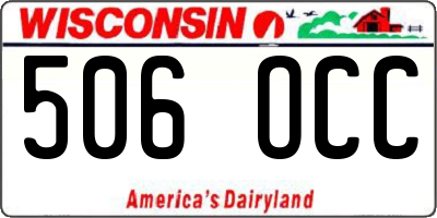 WI license plate 506OCC