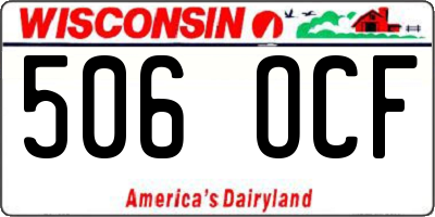 WI license plate 506OCF