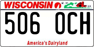 WI license plate 506OCH