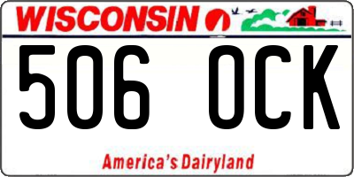 WI license plate 506OCK
