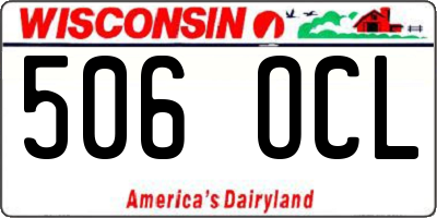 WI license plate 506OCL