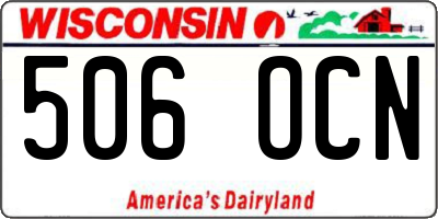 WI license plate 506OCN