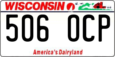 WI license plate 506OCP