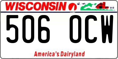 WI license plate 506OCW