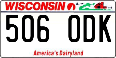WI license plate 506ODK
