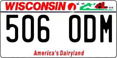 WI license plate 506ODM