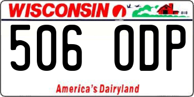 WI license plate 506ODP