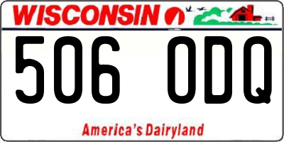 WI license plate 506ODQ