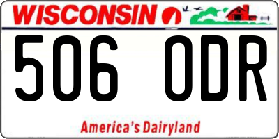 WI license plate 506ODR