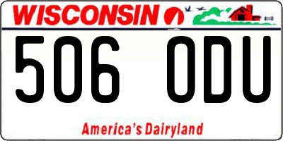 WI license plate 506ODU
