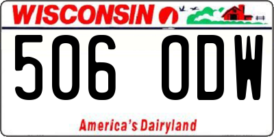 WI license plate 506ODW