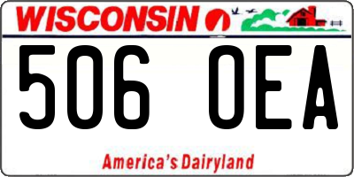 WI license plate 506OEA