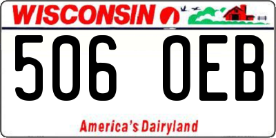 WI license plate 506OEB
