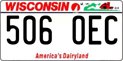 WI license plate 506OEC