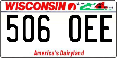 WI license plate 506OEE