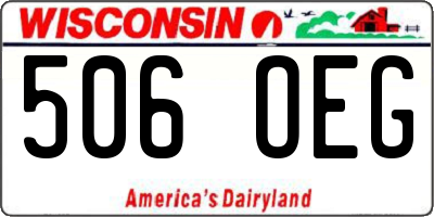 WI license plate 506OEG