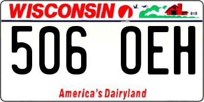 WI license plate 506OEH