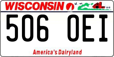 WI license plate 506OEI