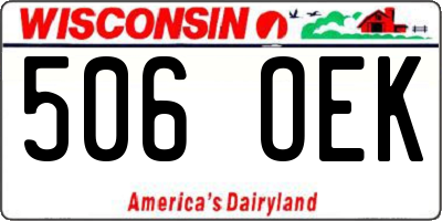 WI license plate 506OEK